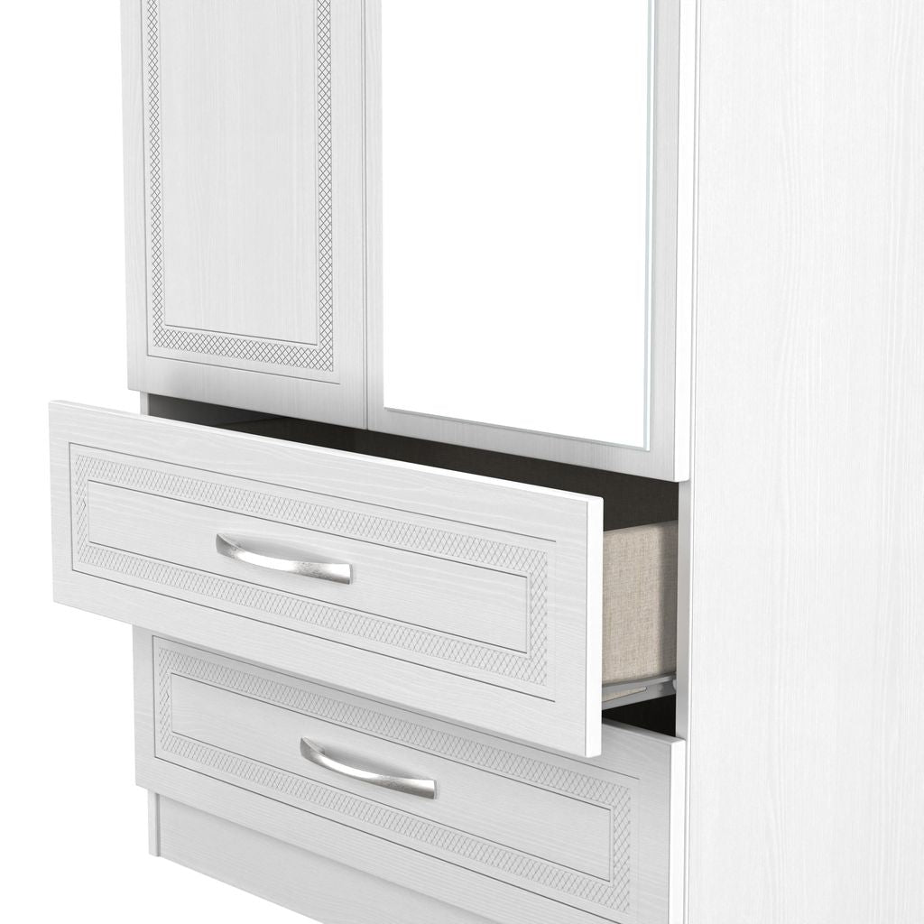 Dorset Mirrored 2 Door 2 Drawer Wardrobe