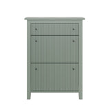 Garrucha Sage Green 2 Door 1 Drawer Shoe Cabinet