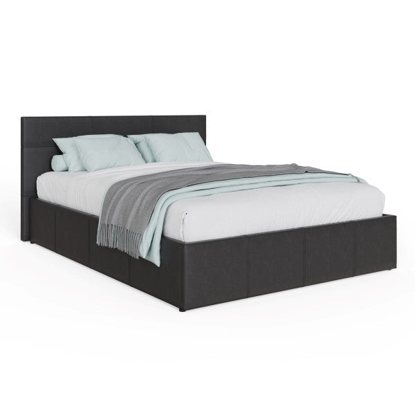 Side Lift Ottoman Bed Faux Leather