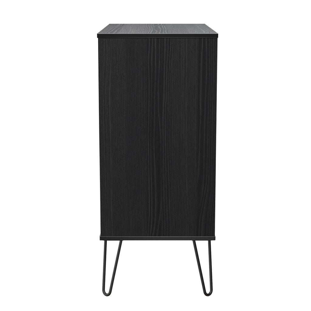 Harlequin 4 Drawer Chest with Black Hairpin Legs