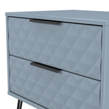 Harlequin 2 Drawer Midi Chest with Black Hairpin Legs