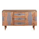 Wilton Acacia Wood 2 Door 3 Drawer Sideboard - Indian Hub