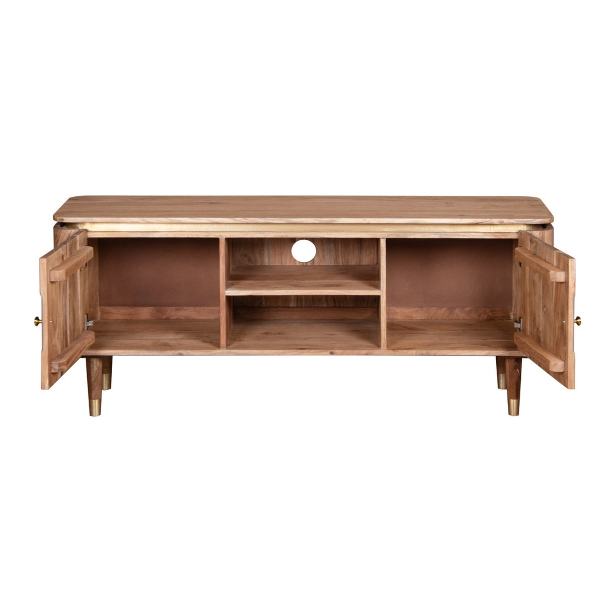 Wilton Acacia Wood 2 Door TV Unit - Indian Hub