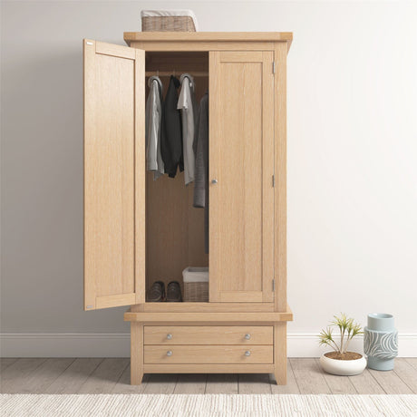 Windsor 2 Door 1 Drawer Wardrobe - Seconique