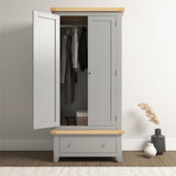 Windsor 2 Door 1 Drawer Wardrobe - Seconique