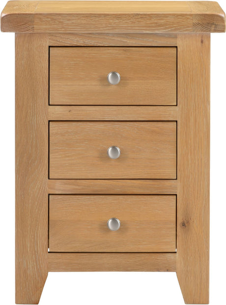 Windsor 3 Drawer Bedside - Seconique