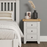 Windsor 3 Drawer Bedside - Seconique