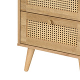 Manila Rattan 3 Piece Bedroom Set with 2 Door Wardrobe, Bedside Table & Chest of 3+2 Drawers