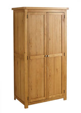Woburn Solid Oak 2 Door Wardrobe - Birlea