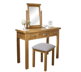 Woburn Solid Oak 3 Drawer Dressing Table - Birlea