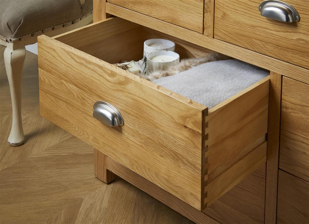 Woburn Solid Oak 4+3 Drawer Chest - Birlea