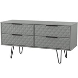 Harlequin 4 Drawer Bed Box with Black Hairpin Legs