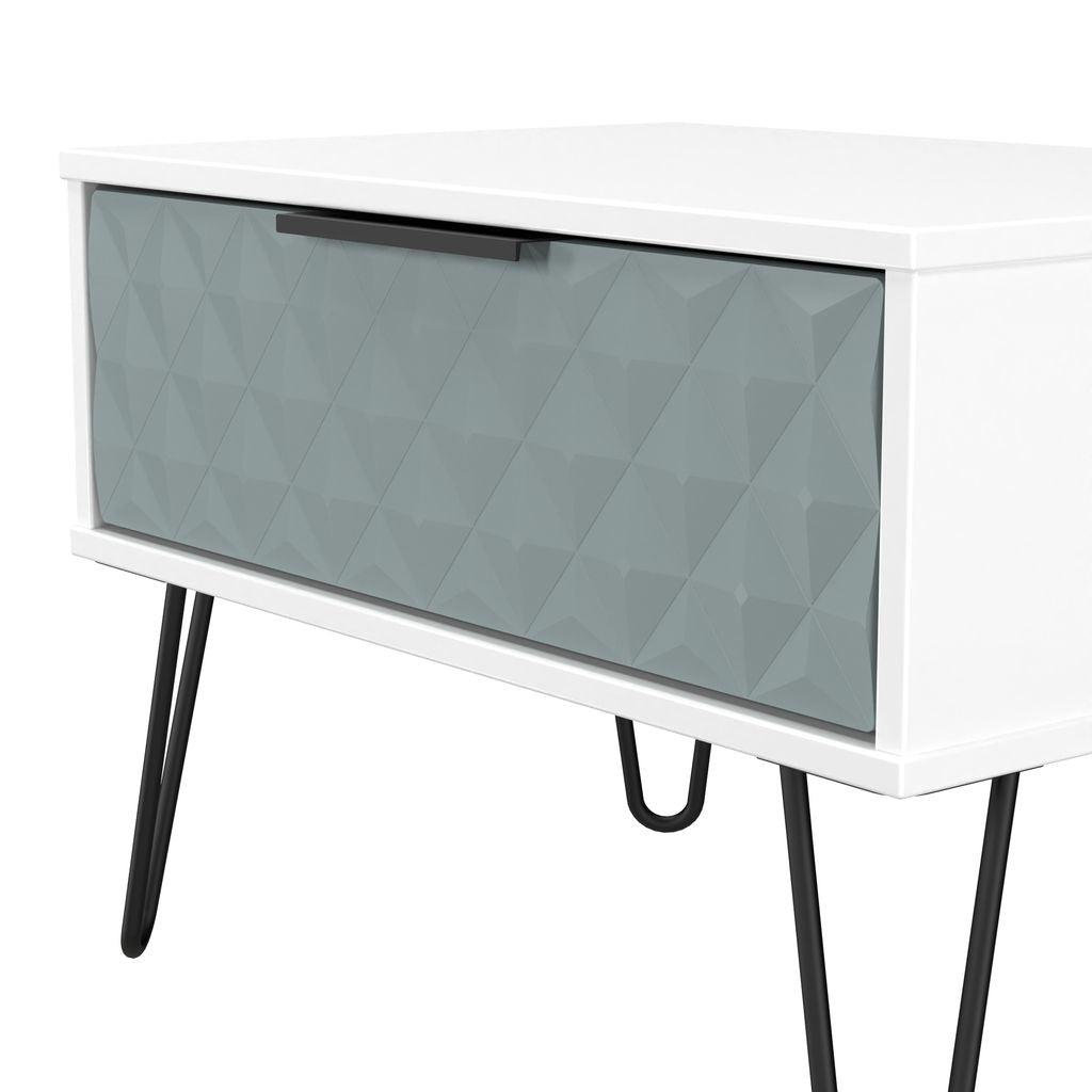 Harlequin 1 Drawer Midi Chest with Black Hairpin Legs