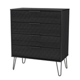 Harlequin 4 Drawer Chest with Black Hairpin Legs