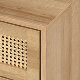 Manila Rattan 3 Piece Bedroom Set with 2 Door Wardrobe, Bedside Table & Chest of 3+2 Drawers