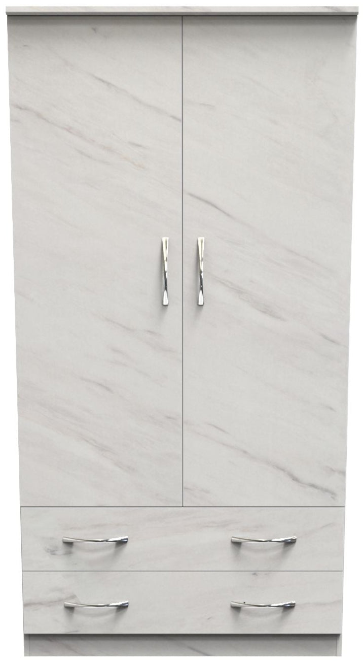 Avon Wide 2 Door 2 Drawer Double Wardrobe