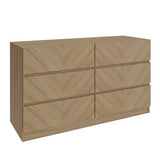 Catania Herringbone 6 Drawer Chest