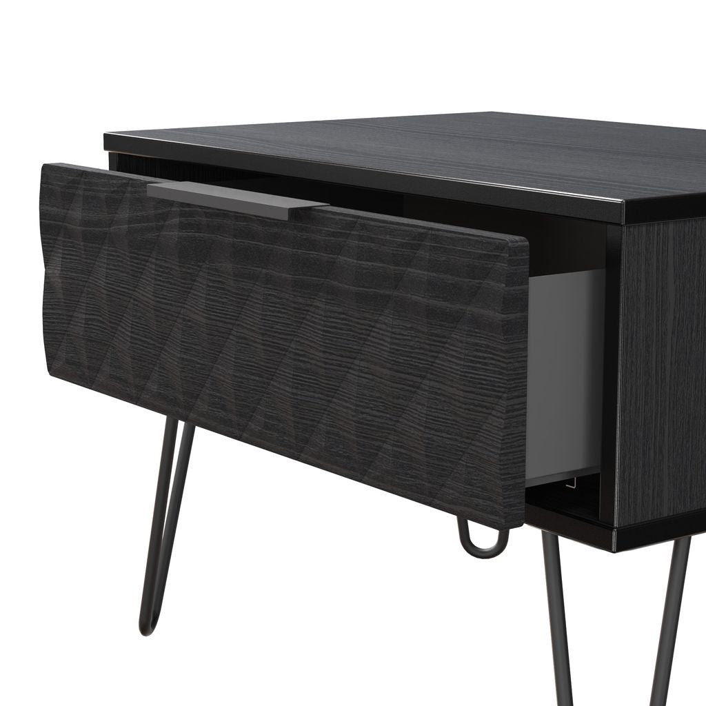 Harlequin 1 Drawer Midi Chest with Black Hairpin Legs