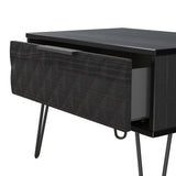 Harlequin 1 Drawer Midi Chest with Black Hairpin Legs