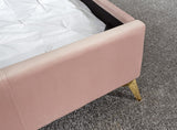 Pettine Velvet Ottoman Bed