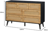 Manila Rattan 7 Drawer Chest