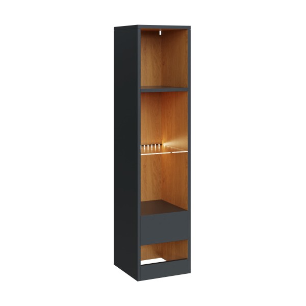 Leon Tall Shelf Unit with LED Lighting