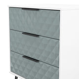 Harlequin 3 Drawer Midi Chest with Black Hairpin Legs