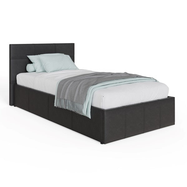 Side Lift Ottoman Bed Faux Leather